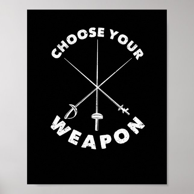 Fencer-bänkens epee-fencer-val poster (Framsidan)