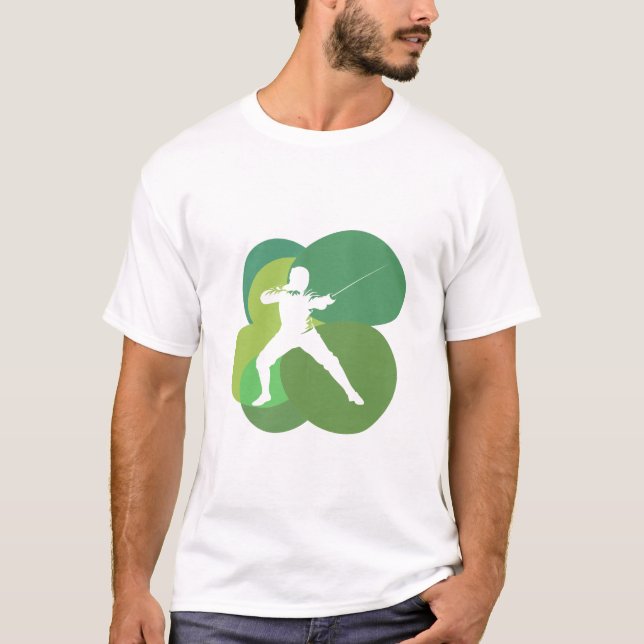 Fencer Epee Fencer T Shirt (Framsida)