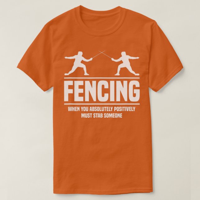Fencer Fences Sports Sword Fighting Gift Fening T Shirt (Design framsida)