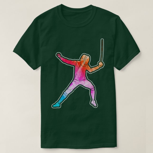 Fencer Foil Epee Saber T Shirt (Design framsida)
