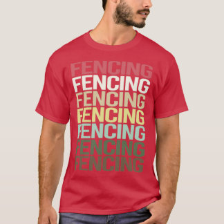 Fencer för färgstarka textfons t shirt
