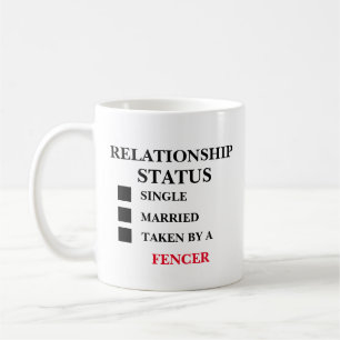Fencer för relationsstatus kaffemugg
