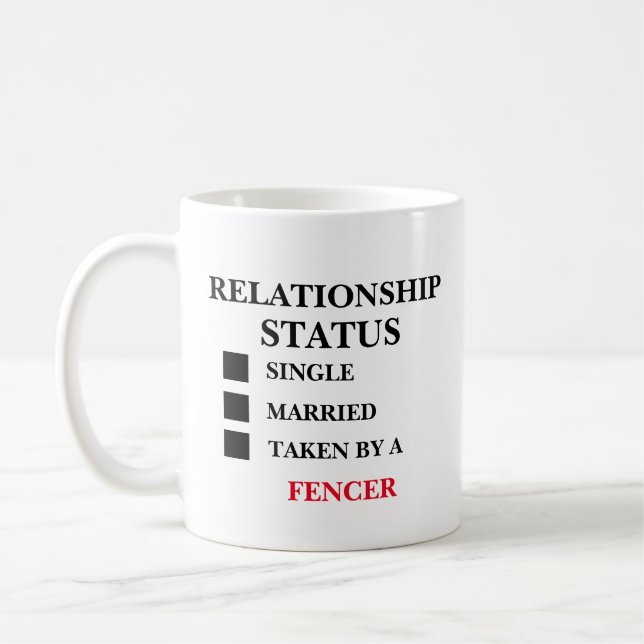 Fencer för relationsstatus kaffemugg (Vänster)