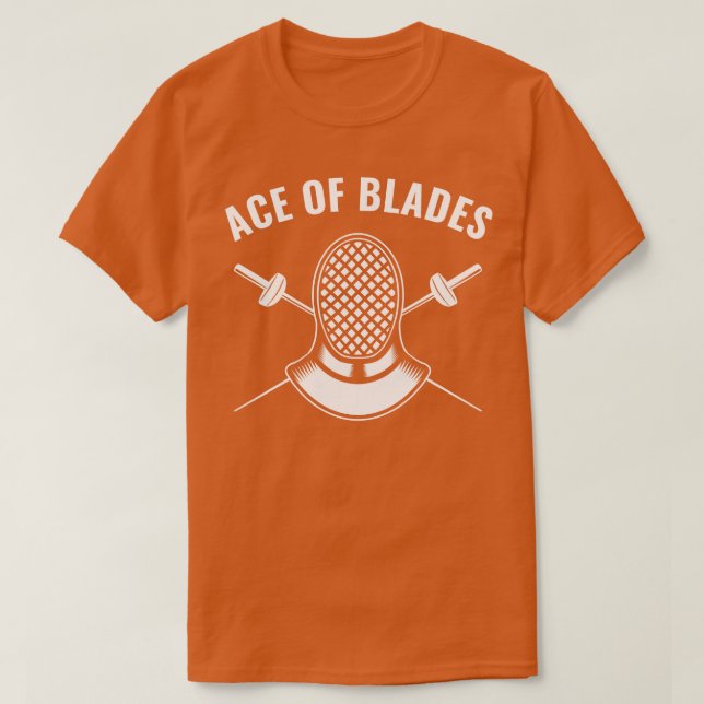 Fencer Funny Fence Ace of Blades T Shirt (Design framsida)