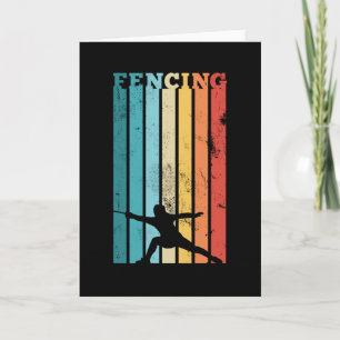 Fencer Gift för Fencer Saber Rapier Retro-svärd Kort