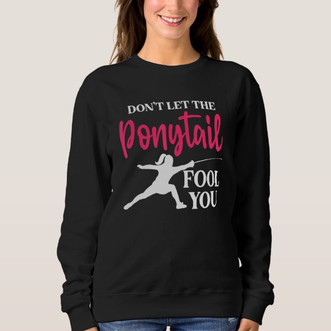 Fencer Girl Fence Mask Long Sword Duel Fig T Shirt (Framsida)