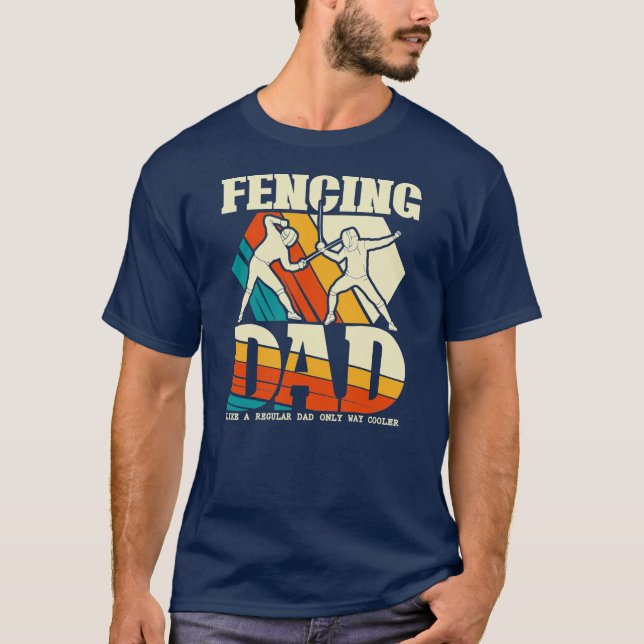 Fencer Pappa Funny Sword Saber Epee Fencer T Shirt (Framsida)