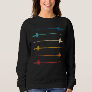 Fencer Saber Epee Retro Fencer Sword Coach Fence T Shirt