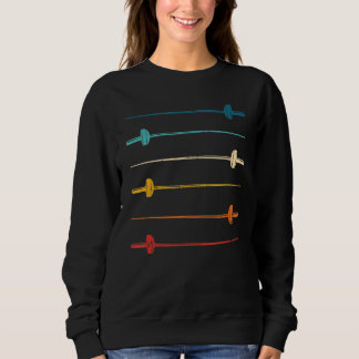 Fencer Saber Epee Retro Fencer Sword Coach Fence T Shirt