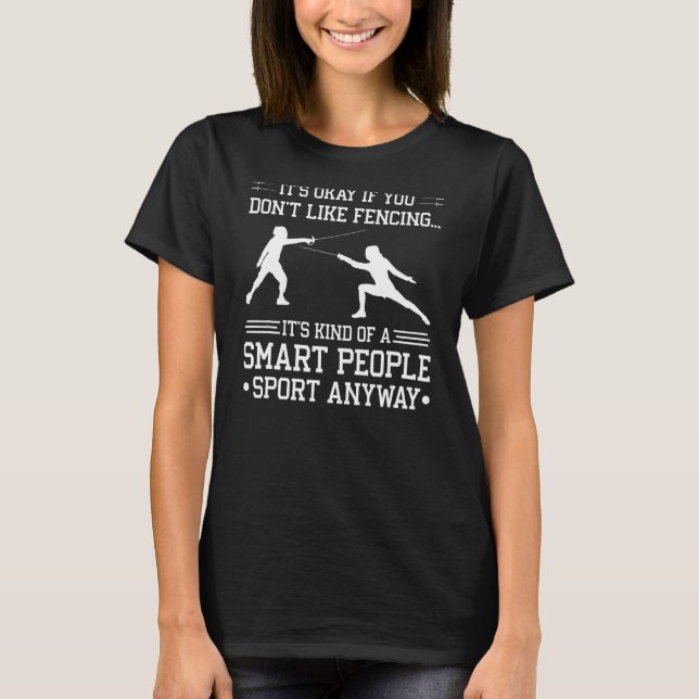 Fencer Saber Épée T Shirt (Framsida)