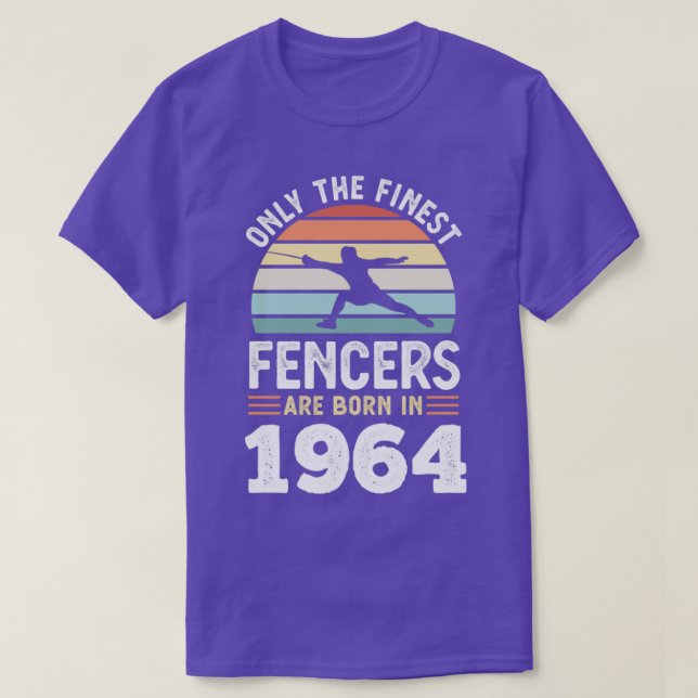 Fencers born 1964 60 Birthday stakcing Gift T Shirt (Design framsida)