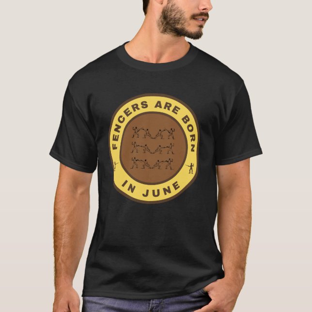 Fencers föds i en alternativ design i juni t shirt (Framsida)