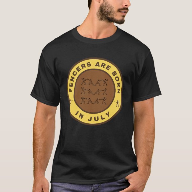 Fencers föds i juli som alternativ design t shirt (Framsida)
