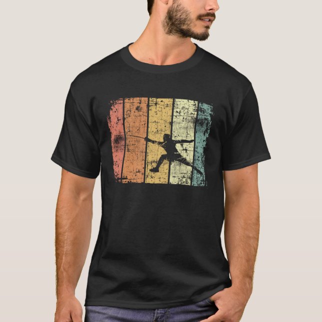 Fencing Epee Fencer Vintage T Shirt (Framsida)