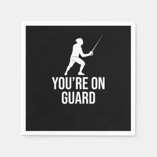 Fencing Sabre Foil Sword Fencer Pappersservett