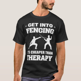 Fencing Sport Fencer retro T Shirt
