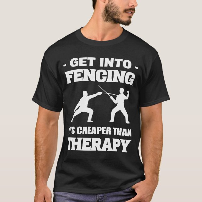 Fencing Sport Fencer retro T Shirt (Framsida)
