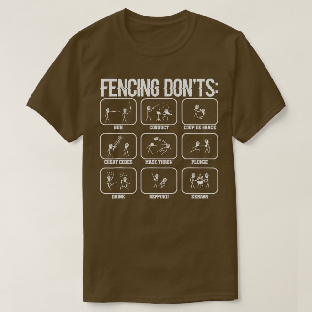 Fenda Dont s Fencer Funny Fstaktionsgåva T Shirt (Design framsida)