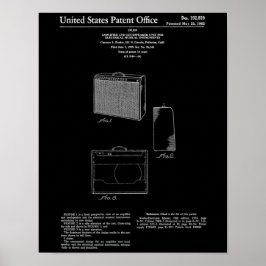 Fender Guitar Amplifier Patent Art Poster