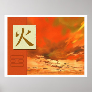 Feng Shui: Bagua Bilder: Brandlandskap Poster
