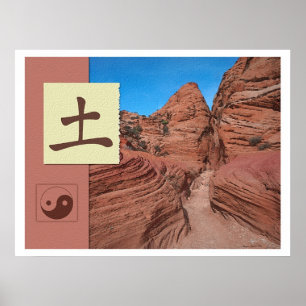 Feng Shui: Bagua bilder: Jord landskap Poster