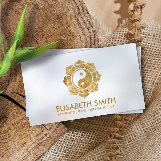 Feng Shui Bagua / Pakua Lotus mandala Visitkort (Skapare uppladdad)
