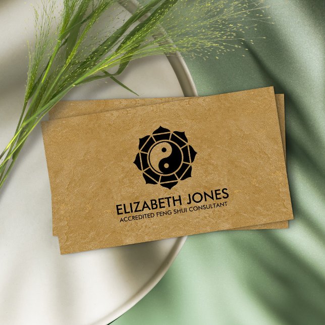 Feng Shui Bagua / Pakua Lotus mandala Visitkort (Skapare uppladdad)