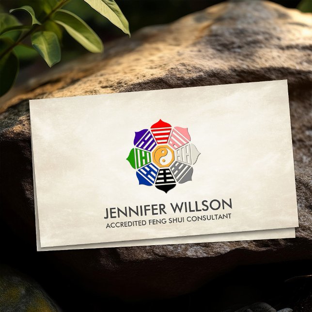 Feng Shui Bagua Pakua Lotus Petals Visitkort (Skapare uppladdad)