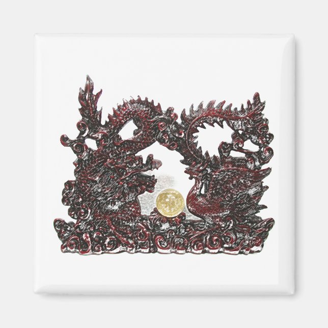 Feng Shui Dragon & Phoenix Magnet (Framsidan)