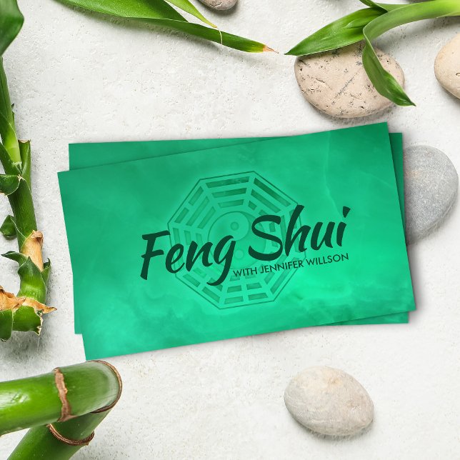 Feng Shui Jade Grönt Bagua/Pakua Visitkort (Skapare uppladdad)