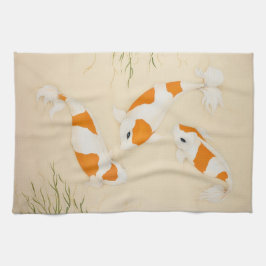 Feng Shui Koi Fishes Towel Kökshandduk