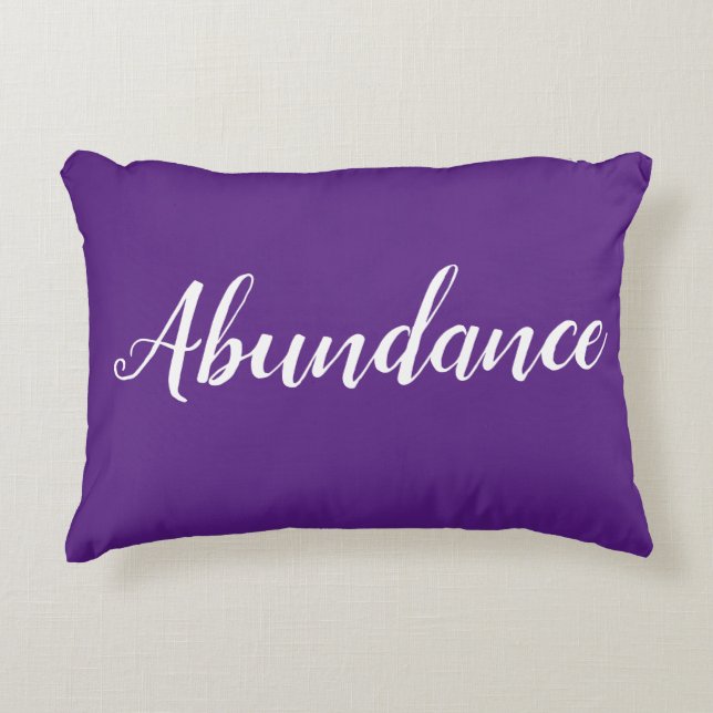 Feng Shui Lila "Abundance", dekorfärg Prydnadskudde (Framsidan)