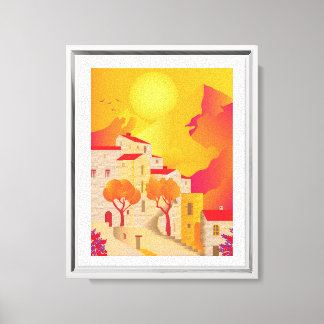 Feng Shui Mediterranean Sunset Home Art Canvastryck