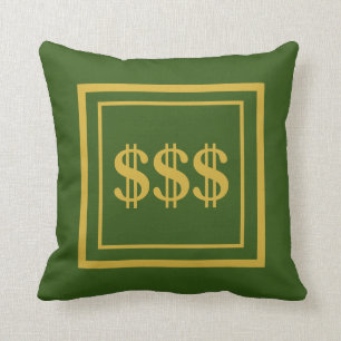 Feng Shui Prosperity Grönt & Guld Dekorativ kudde