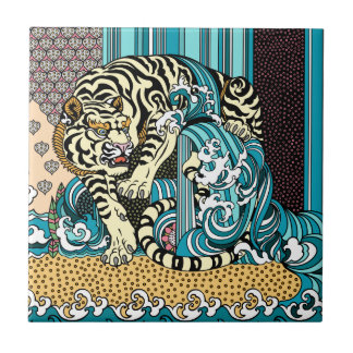 Feng Shui White Tiger Kakelplatta