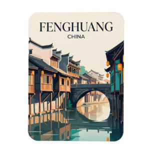 Fenghuang forntida stad Kina Magnet