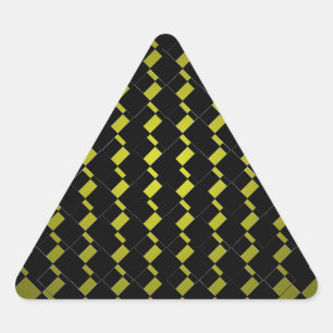 FengShui Fusion Army Grönt Black Geometric Hipster Triangelformat Klistermärke
