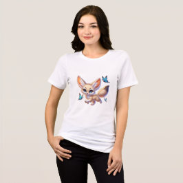 Fenhaltig räv omgiven av drömmande butterfli t shirt