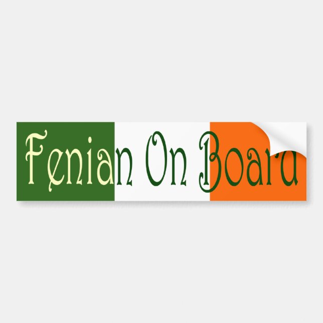 Fenian On Board Bumper Sticker Bildekal (Framsidan)