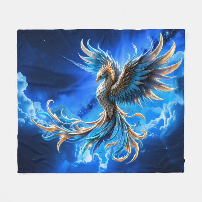 Fenix av den safirblå gryningen  fleecefilt (Framsidan (Horisontell))