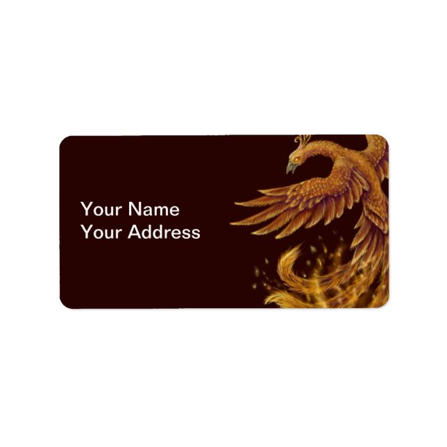 Fenix-fågelmärkning Adressetikett (Framsidan)