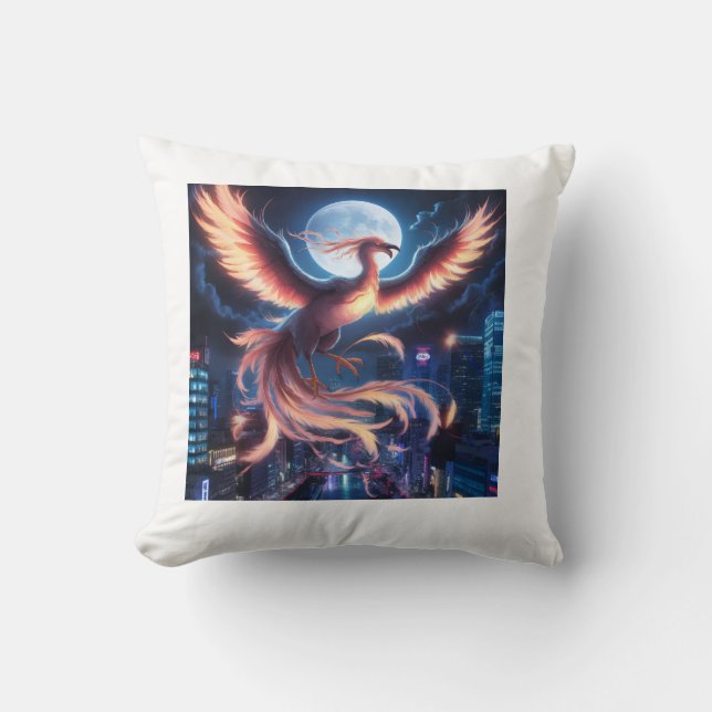 Fênix flamejante Almofada Kudde (Framsida)