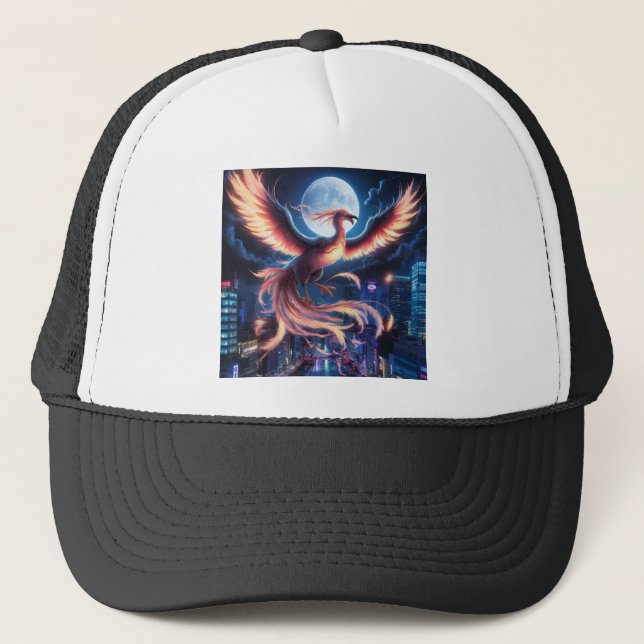 Fênix flamejante boné keps (Framsida)