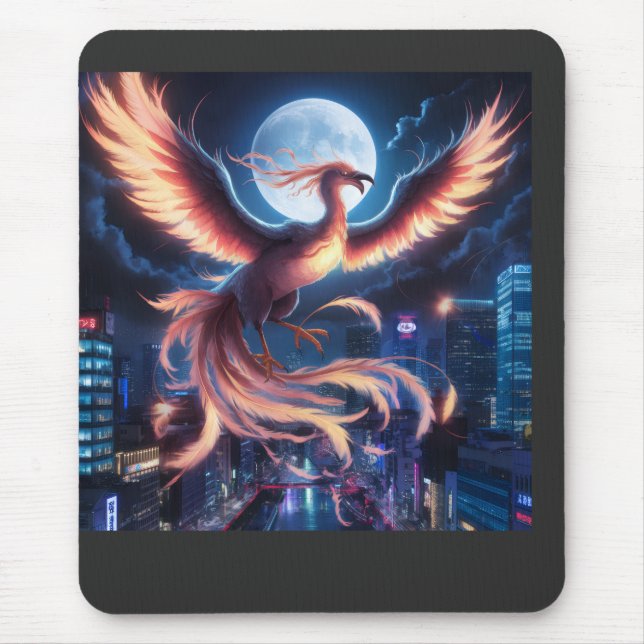 Fênix flamejante Mousepad Musmatta (Framsidan)
