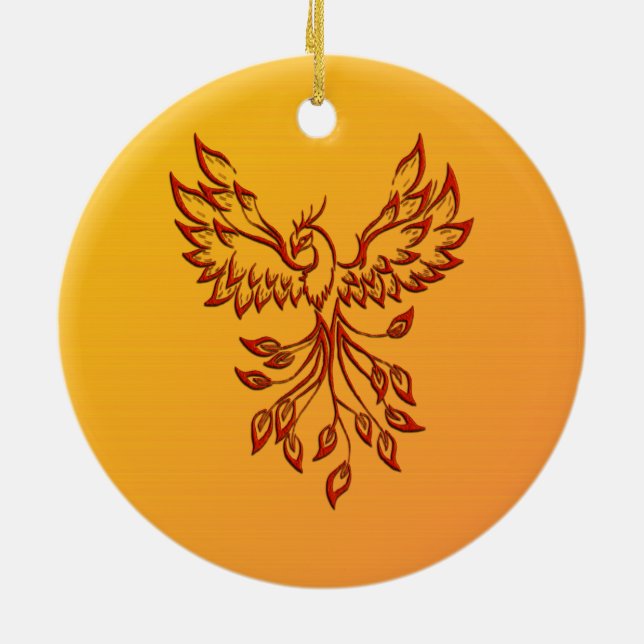 Fenix flykt julgransprydnad keramik (Baksidan)