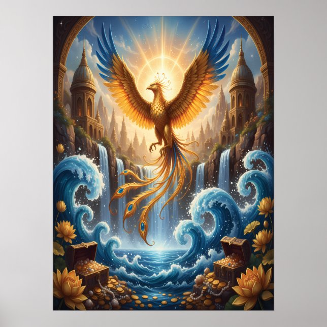 Fenix från det azurblå templet poster (Framsidan)