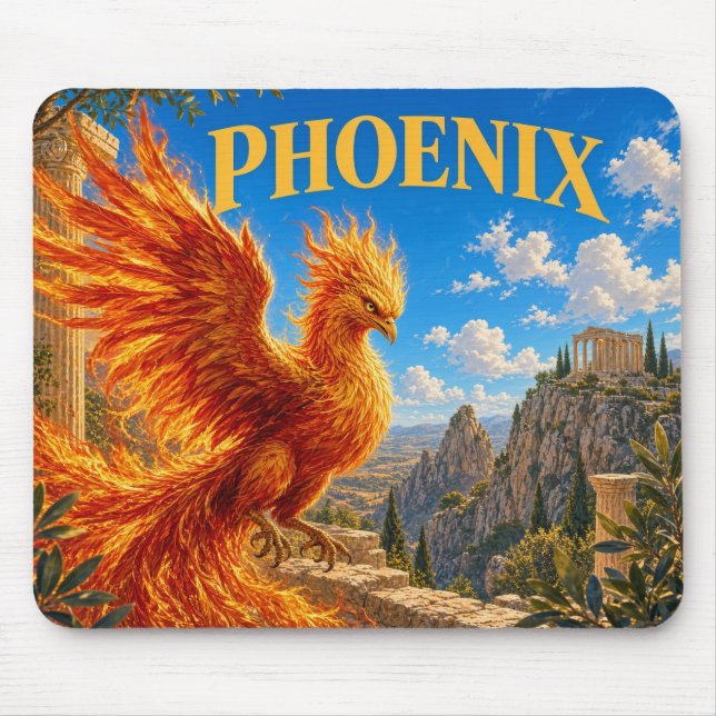 Fenix, gotisk fantasymonster musmatta (Framsidan)