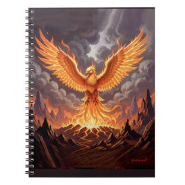 Fenix Majestique Triptych Väggkonst Anteckningsbok