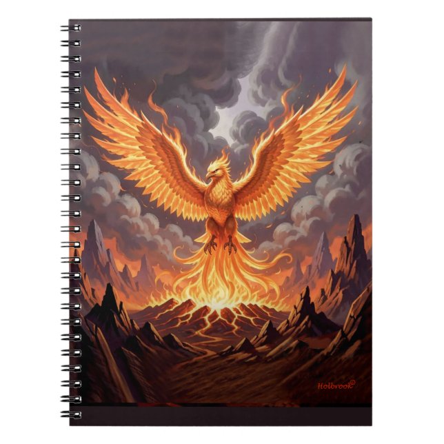 Fenix Majestique Triptych Väggkonst Anteckningsbok (Framsidan)