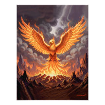 Fenix Majestique Triptych Väggkonst